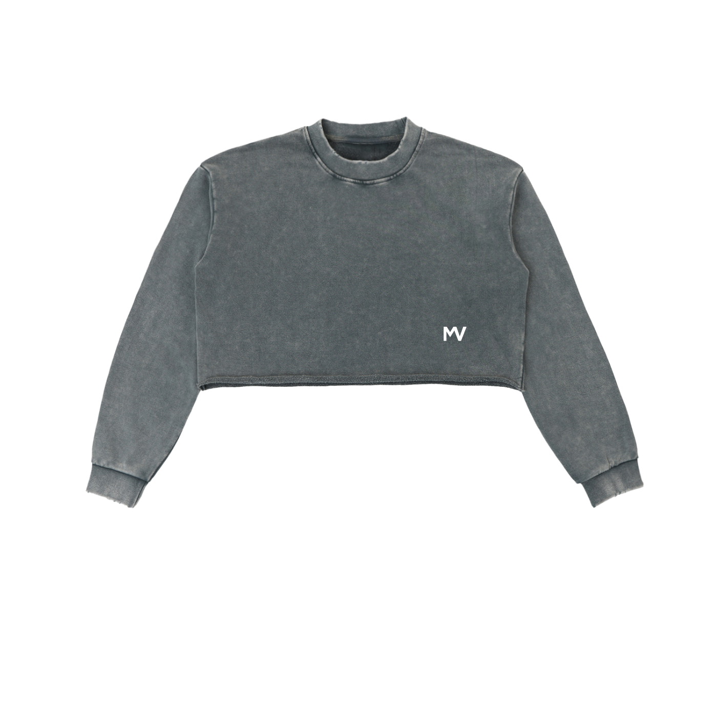 Raw Edge Cropped MV Sweatshirt