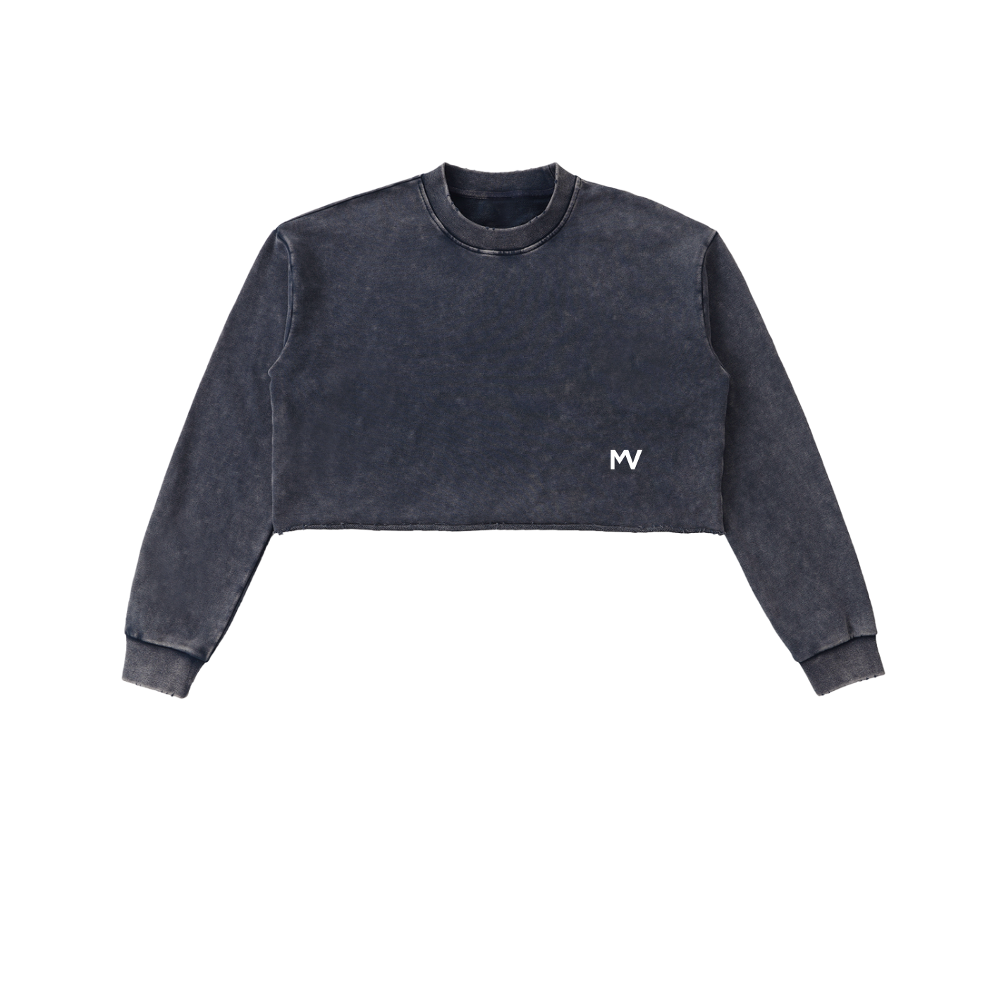 Raw Edge Cropped MV Sweatshirt