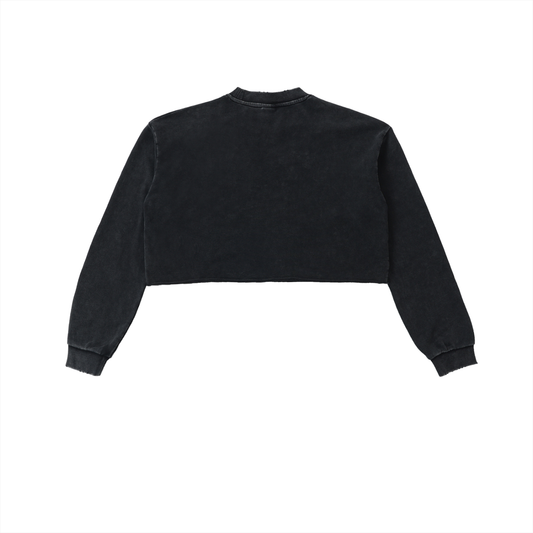 Raw Edge Cropped MV Sweatshirt