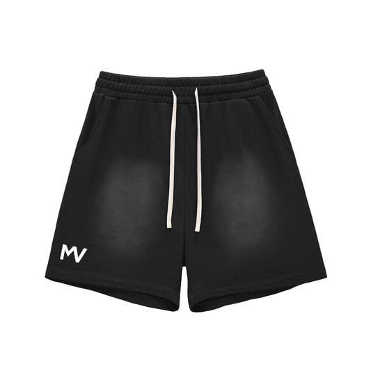 Sun Fade Raw Edge MV Cotton Shorts