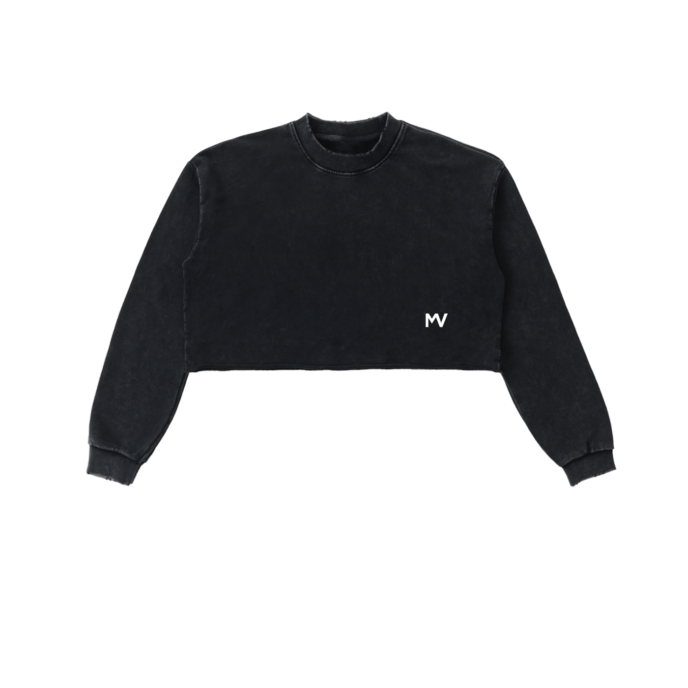 Raw Edge Cropped MV Sweatshirt